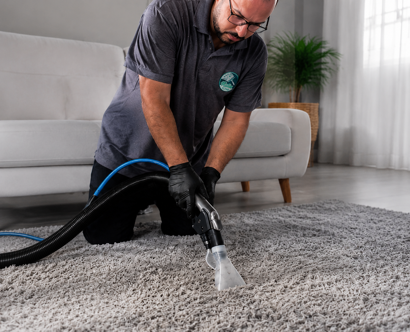 Limpeza profissional de tapete